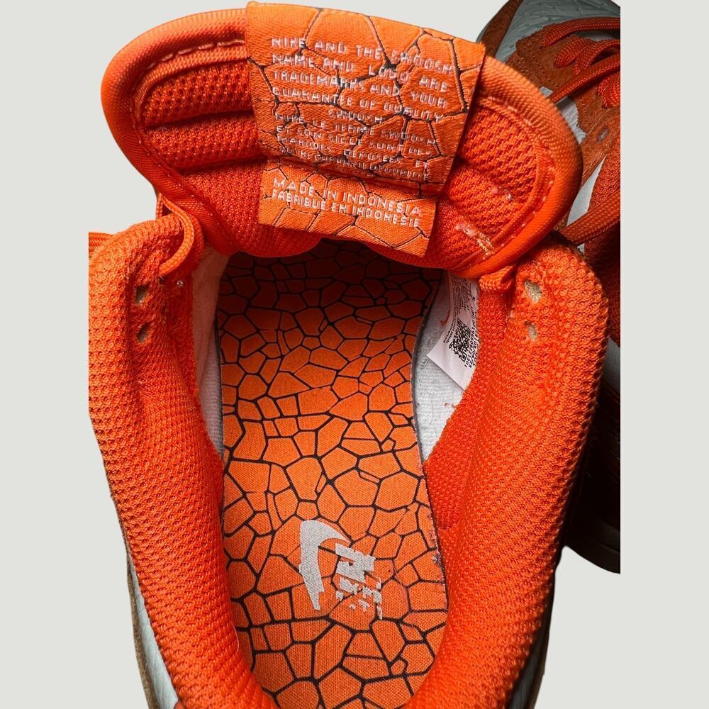 Nike Dunk Low GS Orange Black White Sneaker 5Y Womens 6.5 Streetwear - Picture 7 of 13